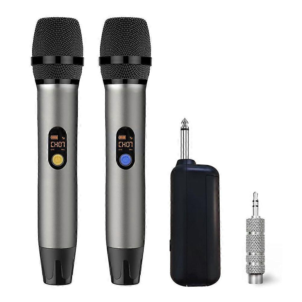 UHF Cordless Wireless Microphone Handheld Dynamic Professional Microphone System for Karaoke Singin