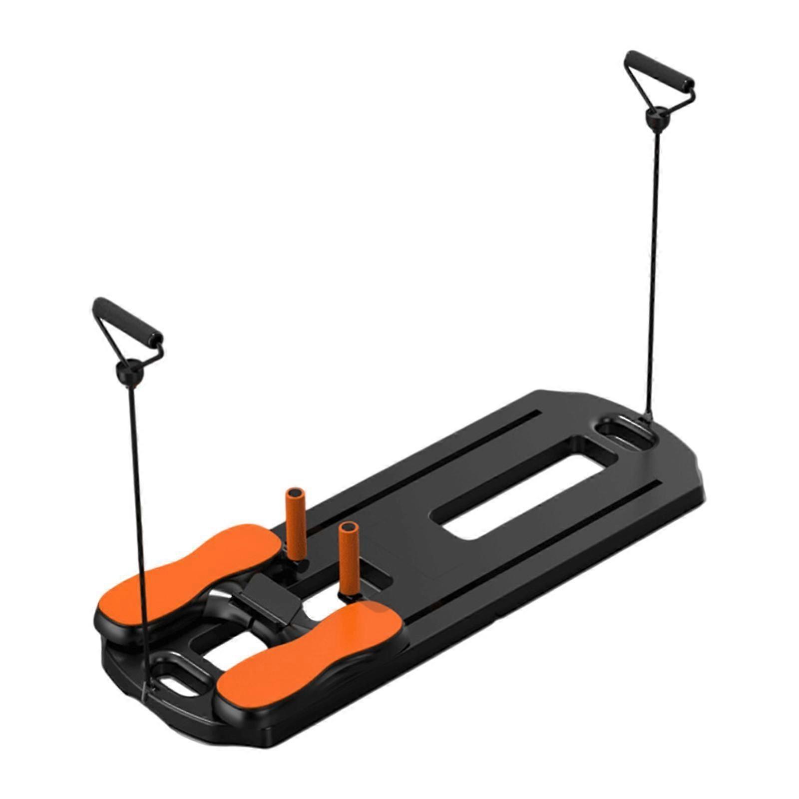 多機能腹部ボードピラティスボード家庭用胸筋エクササイズブラックロープ付き