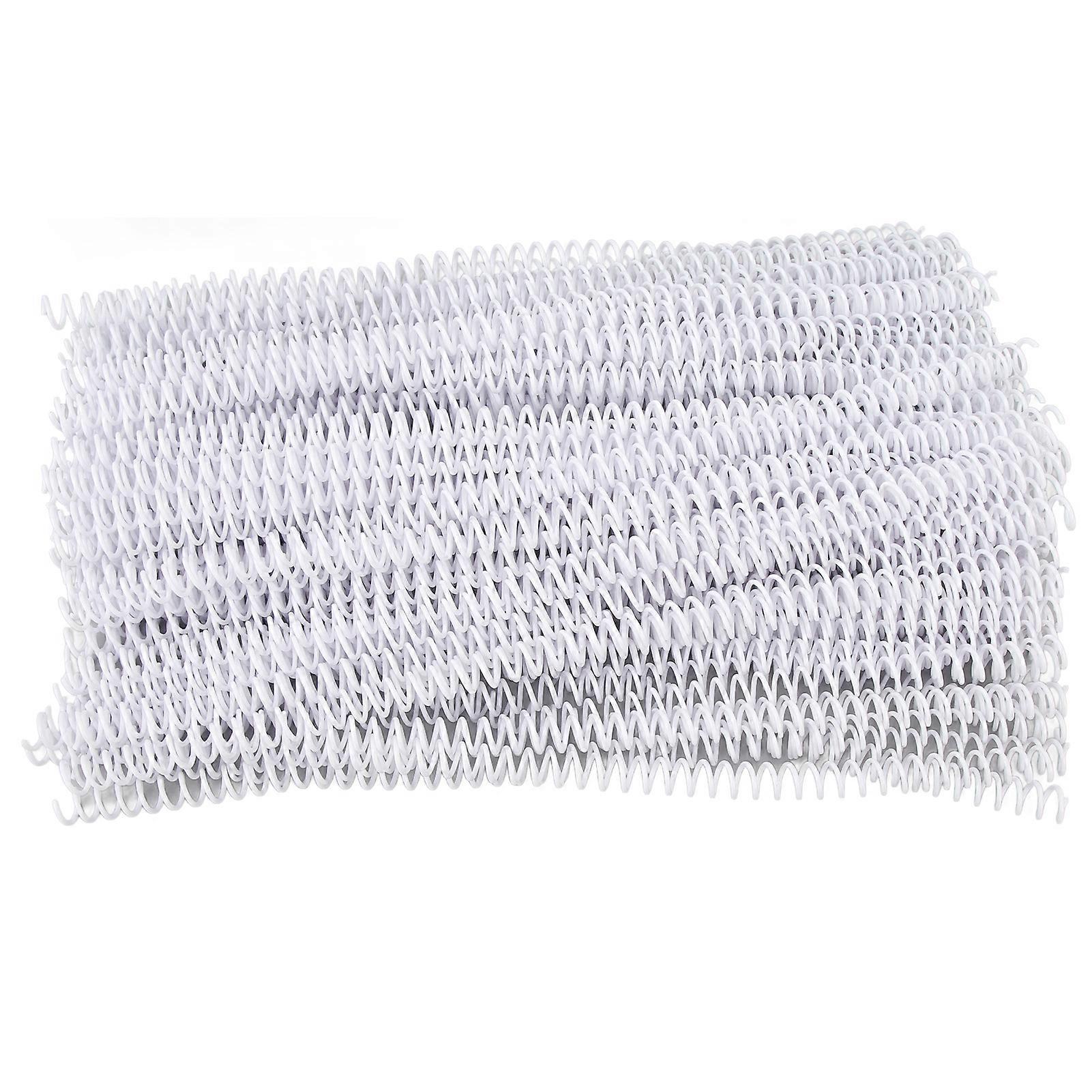 100PCS Spiral Binding Coils 48 Loops 4:1 Pitch A4 Paper Plastic Binding Spines 40 Sheets Capacity 8mm Diameter White