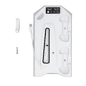 Consolekoelstandaard Stille 3 USB-hub Dual Controller-oplader Console verticaal station voor PS5 Slim Disc Digital Edition Wit