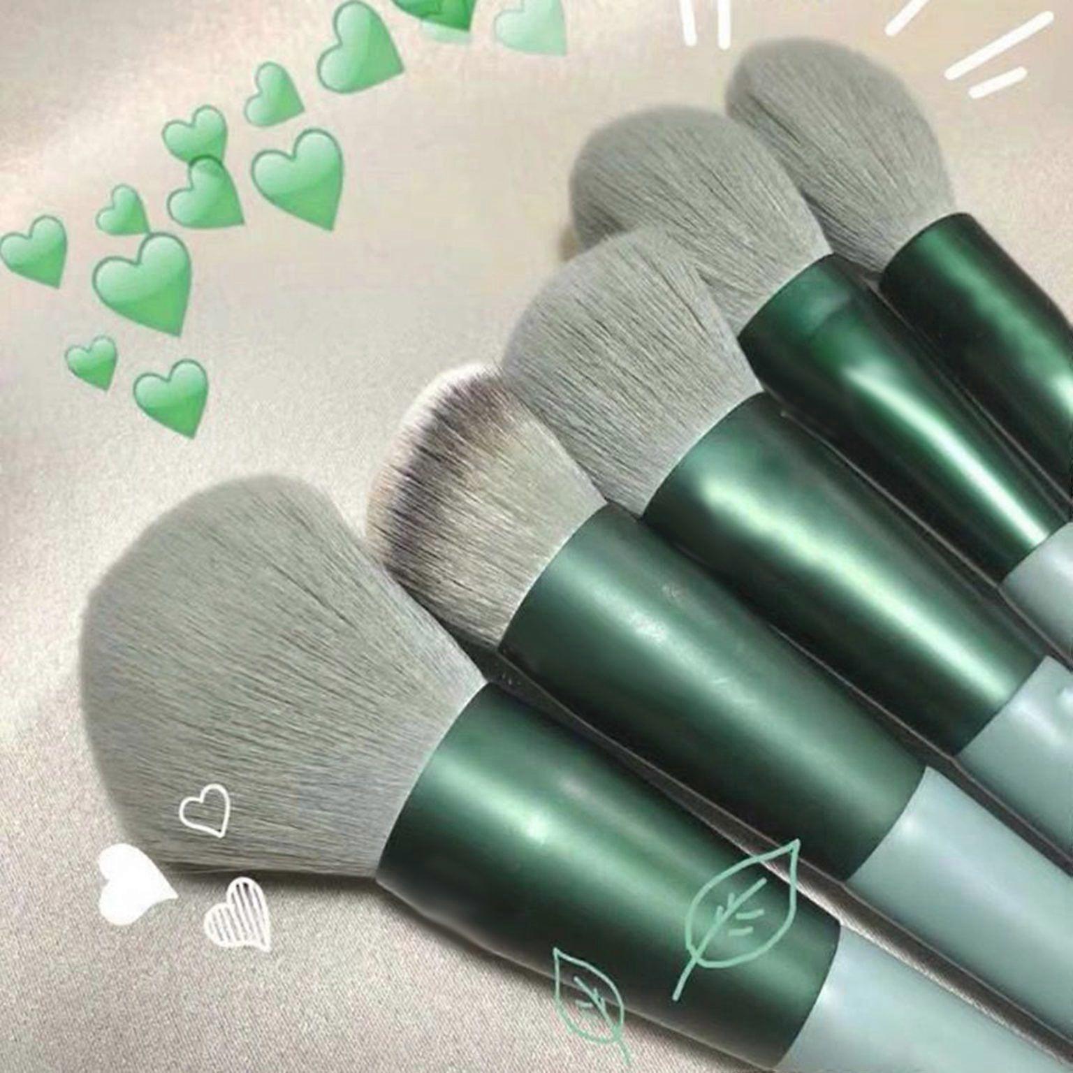 13PCS Makeup Brush Kit with Blush Brush & Storage Bag