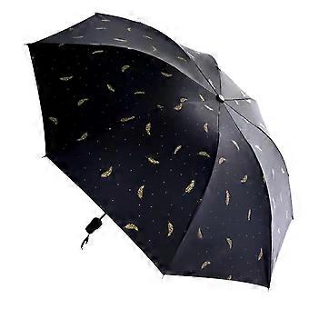 Portable Umbrella Tri Fold 8 Ribs Manual UV Proof Rain Sun Umbrella for Men Women Gift