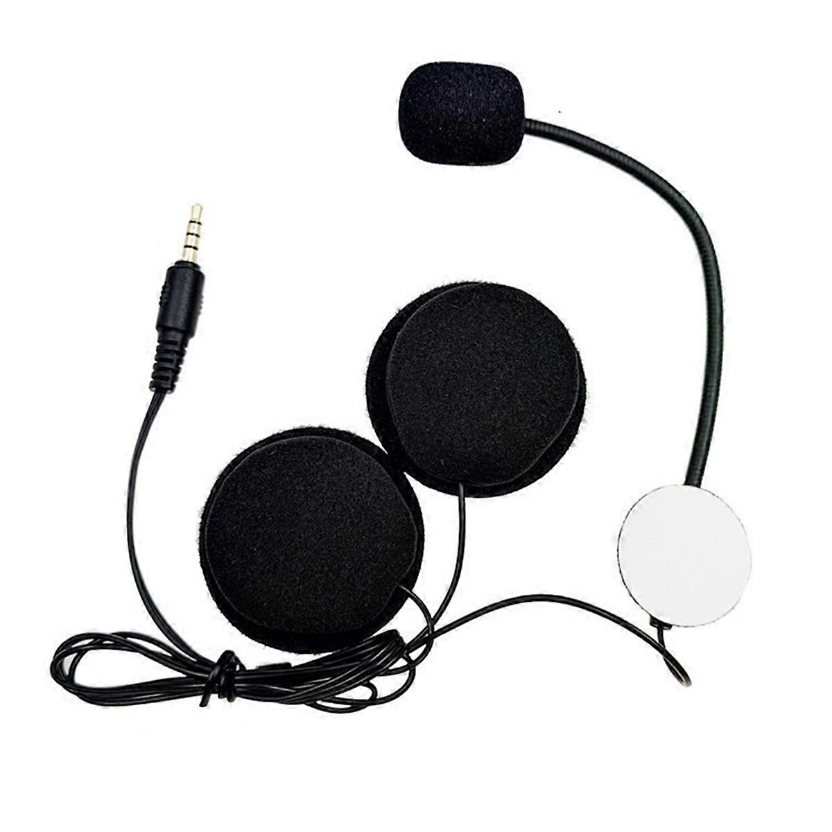 Motorcycle Helmets Intercom Mic Headset 2 Speakers 32 Microphone for Half-Motorcycle Helmet Straig