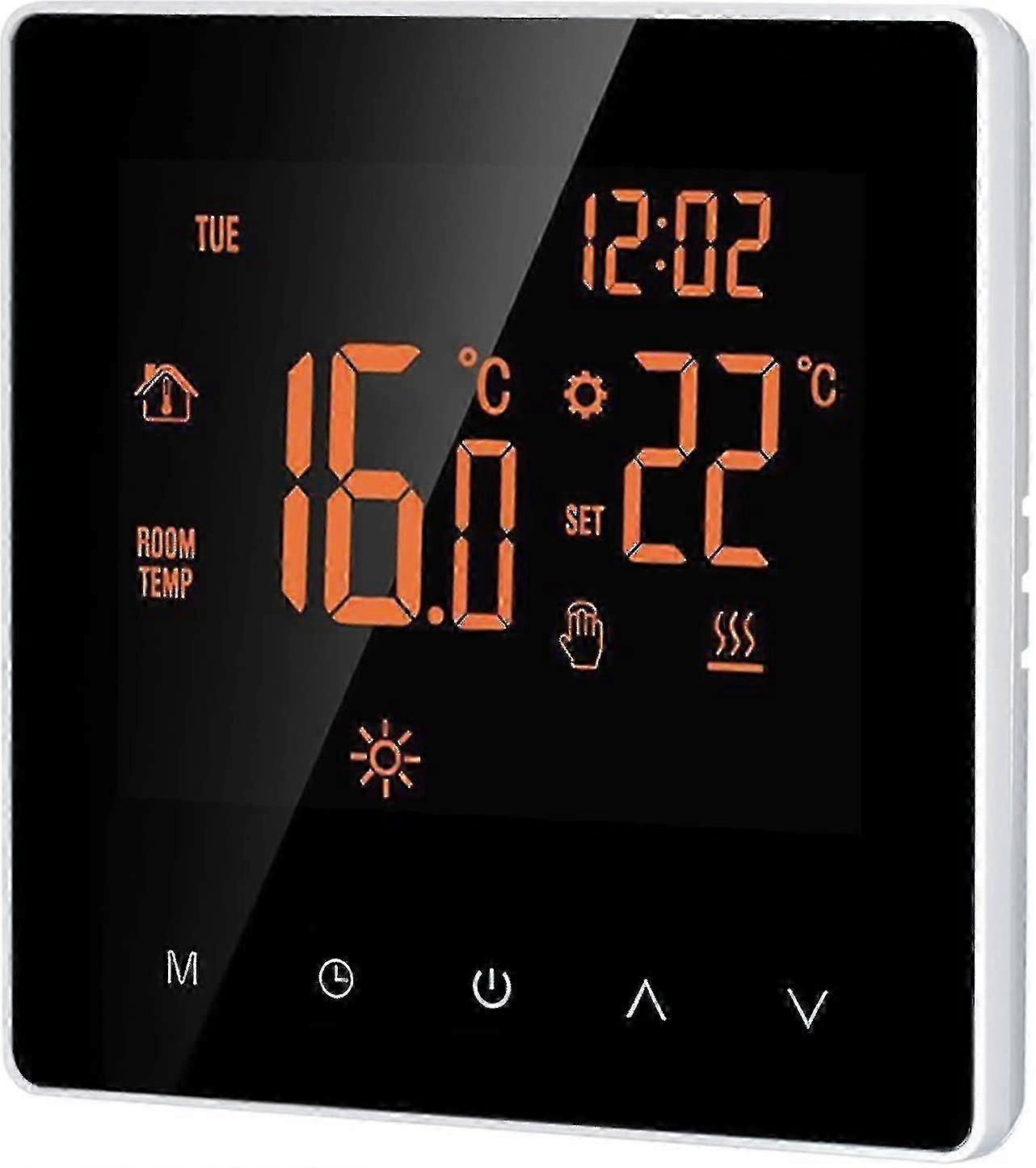 Intelligentes Thermostat Digitales Raumthermostat Programmierbares LCD-Display Touchscreen-App-Steuerung Elektrischer Wandthermostat mit internem Sensor / Bodensensor