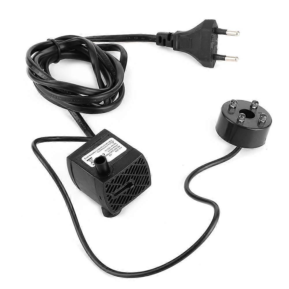 Recirculating silent fountain pump with LED light