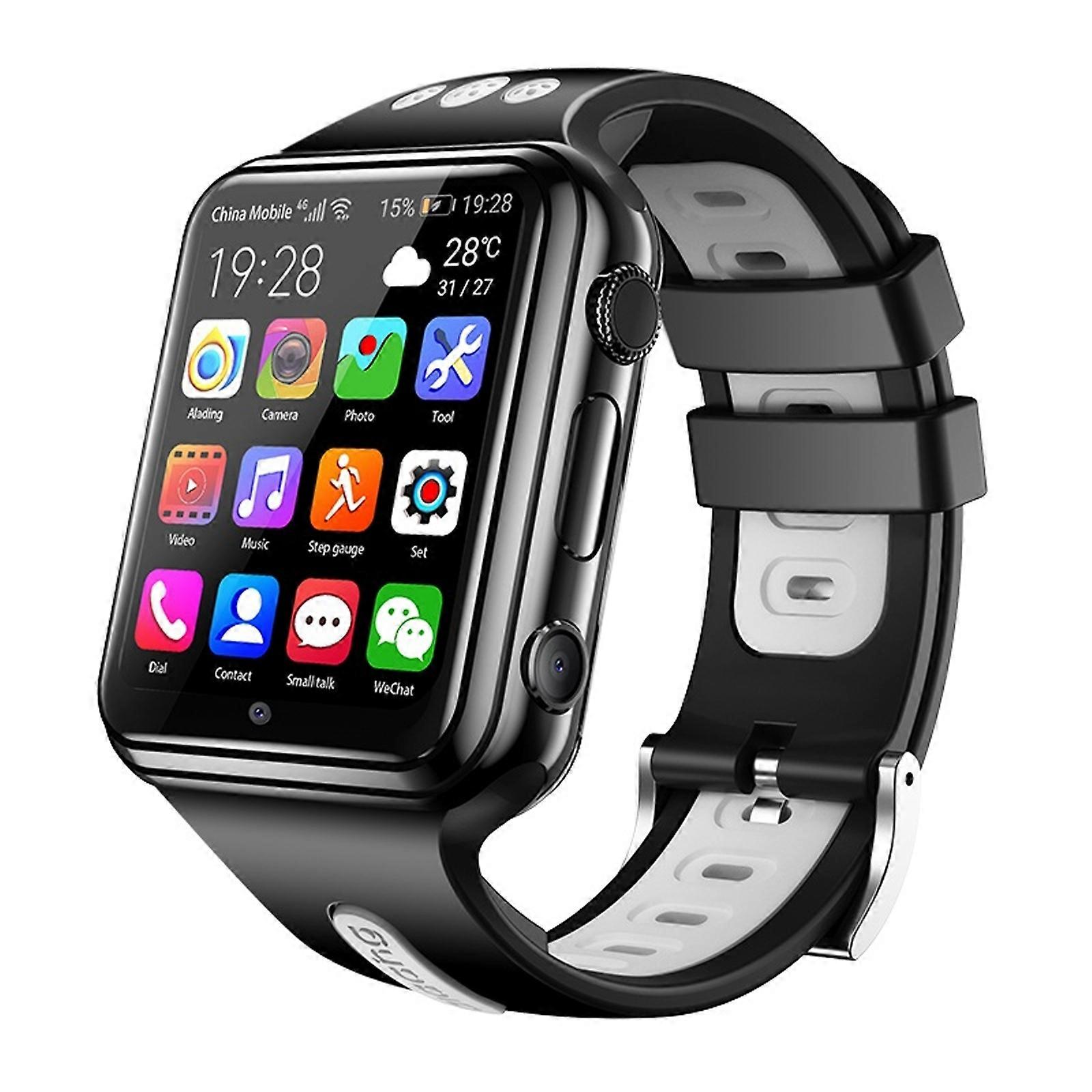 W5 1.54 inch Full-fit Screen Dual Cameras Smart Phone Watch, Support SIM Card / GPS Tracking / Real-time Trajectory / Temperature Monitoring, 2GB+16GB