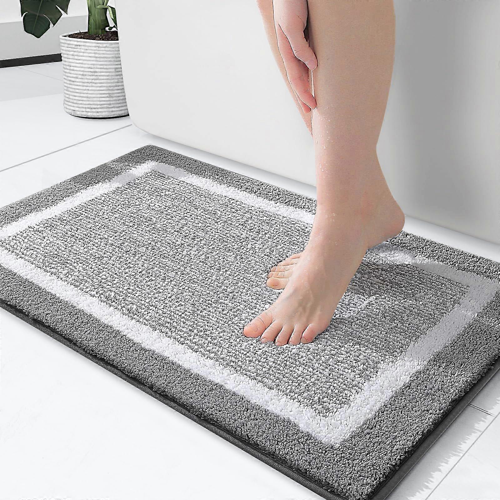 Extra Soft Non-Slip Shaggy Bath Mat Quick Dry Machine Washable Small Size for Tub Shower Bathroom Floor