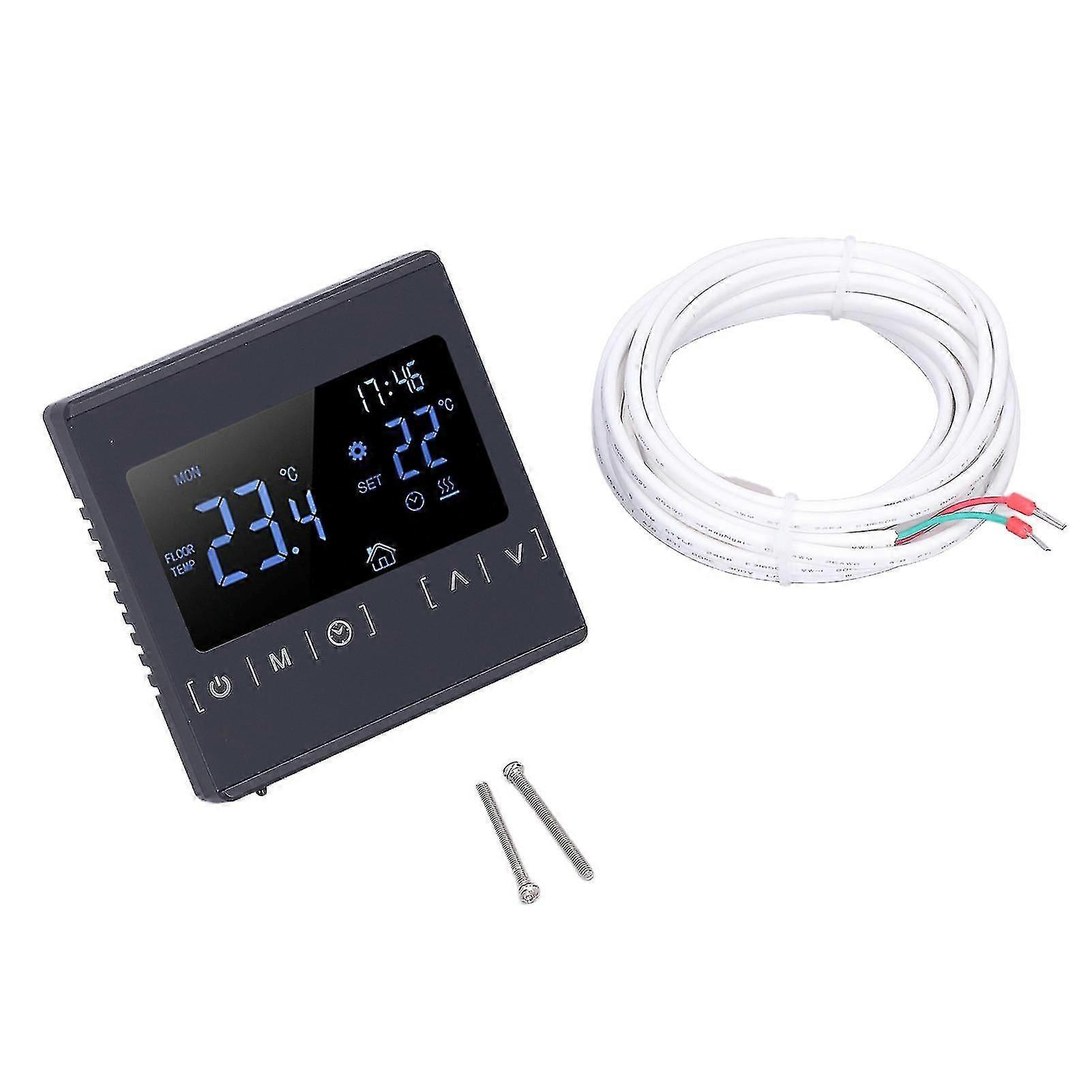 Touch Screen Thermostat Dual Temperature Control 16a Electric Floor Heating Thermoregulator Ac85v240v