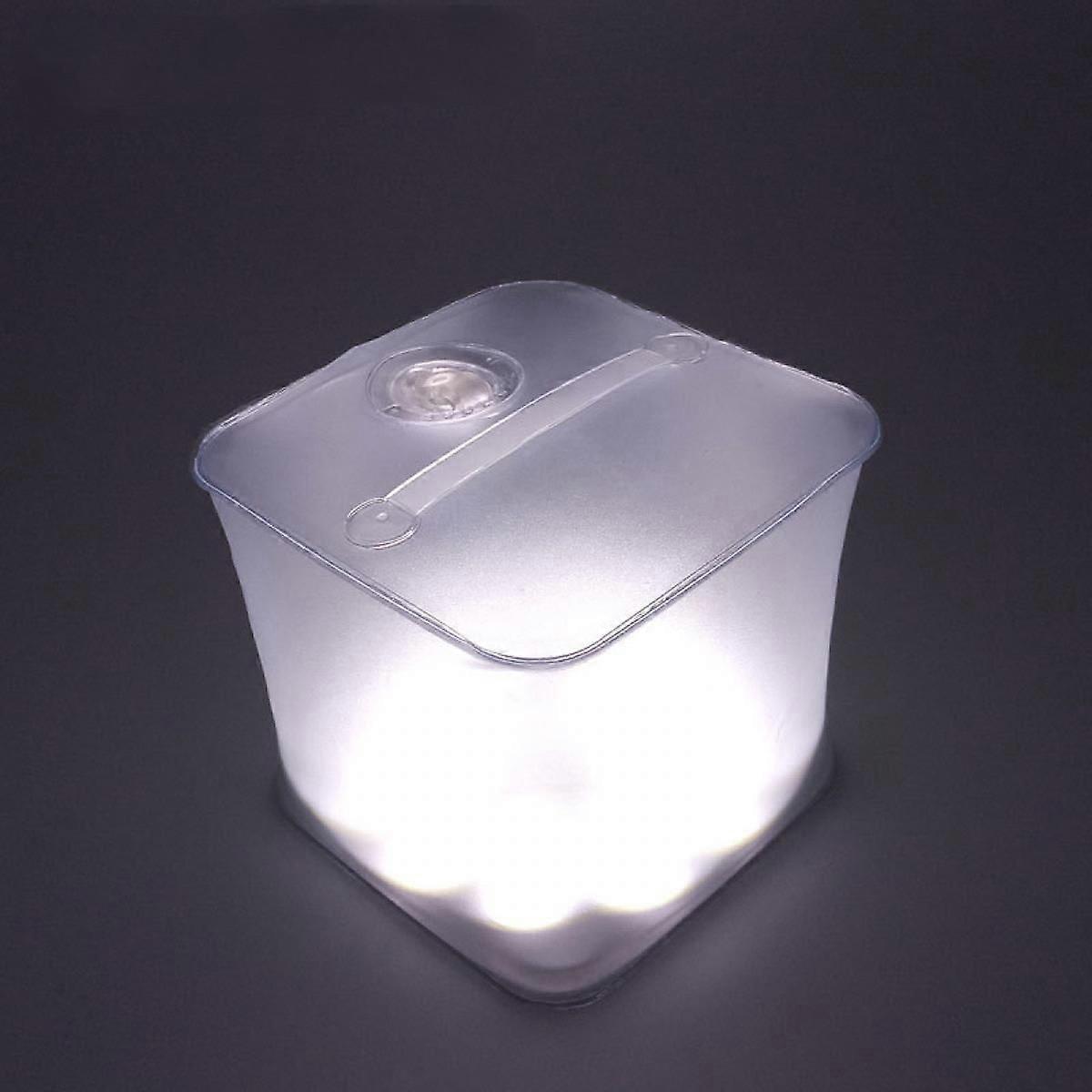 Inflatable Solar Light Frosted Outdoor Camping Lamp Lantern Waterproof Rechargeable Emergency Light for EMGC Hiking Travel and DcorFrosted
