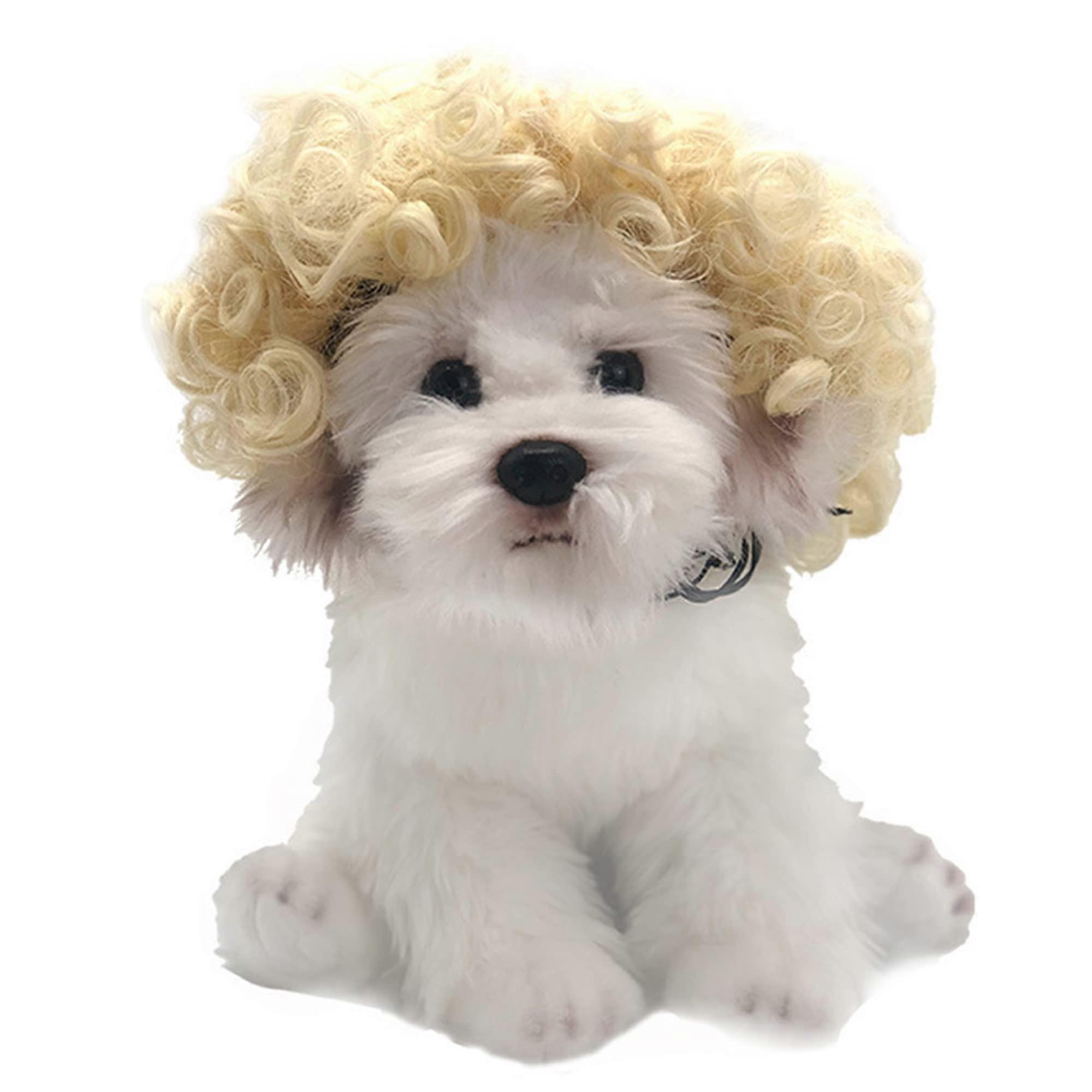 Funny Pet Wig for Dogs and Cats - Party Costumes, Adjustable Size, Soft Material, Various Colors