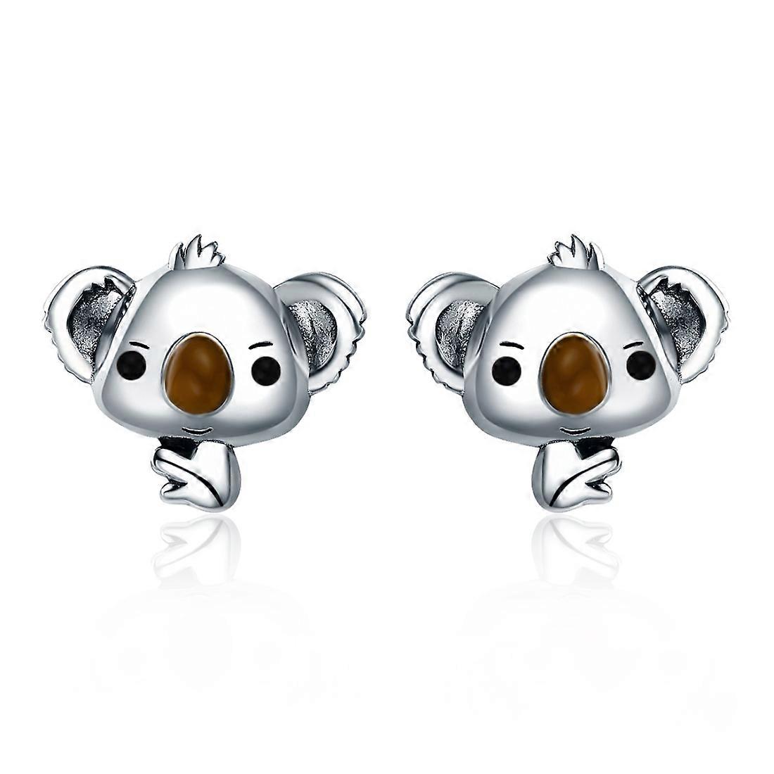 Koala Sterling Silver Ladies Gemstone Earrings SCE381