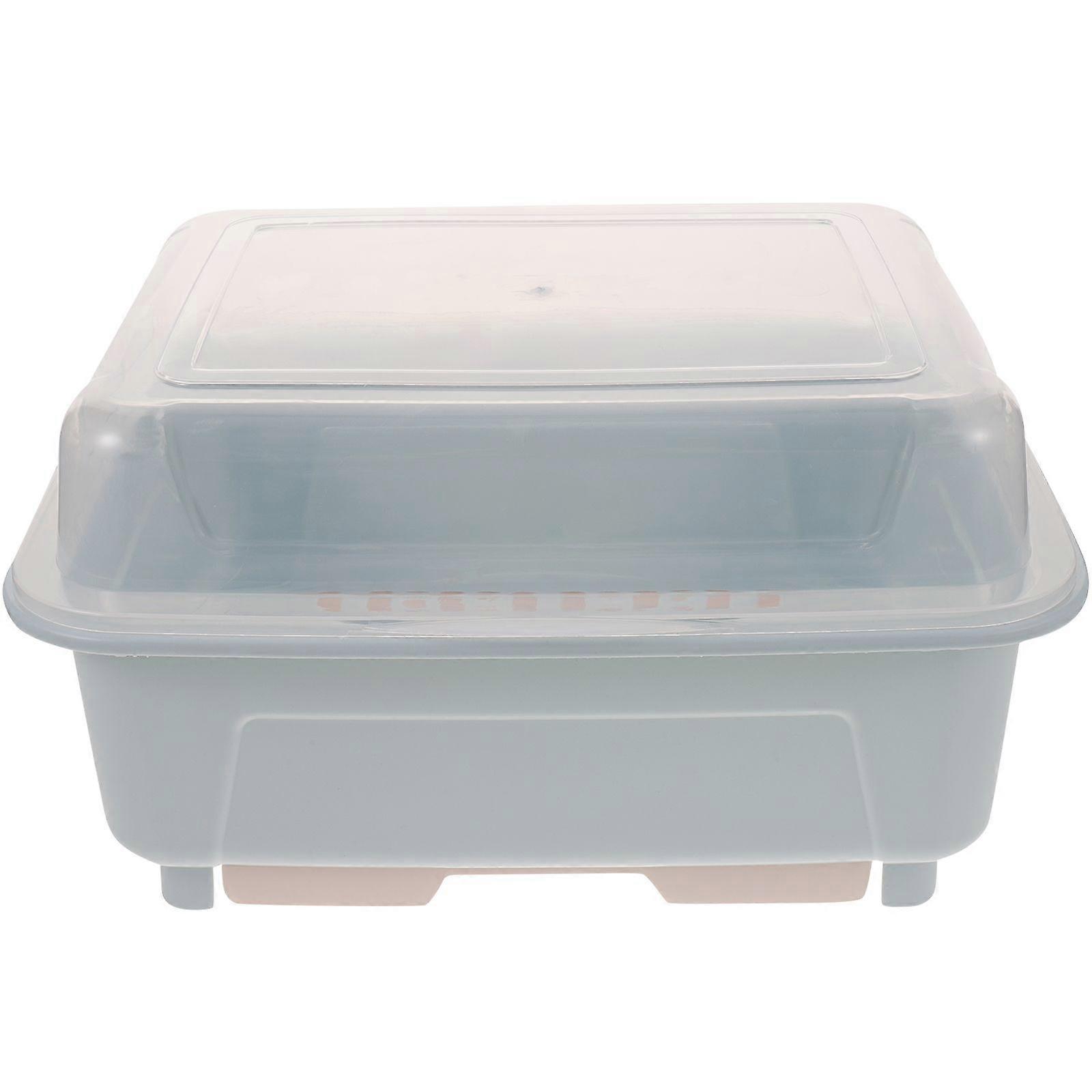 Diskställ Kök Bestick Diskställ Tallrik Kopp Diskställ med Lock Droppbricka