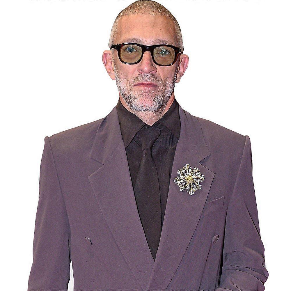 Vincent Cassel (lila kostym) halvkropp kompis utskärning