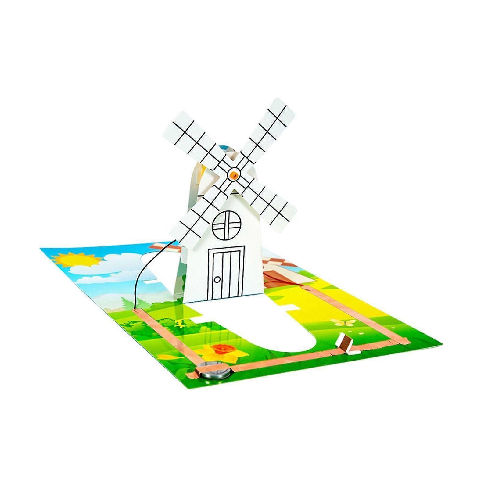 Science Windmill Generator Kit Craft DIY Physics Experiment Set for Children