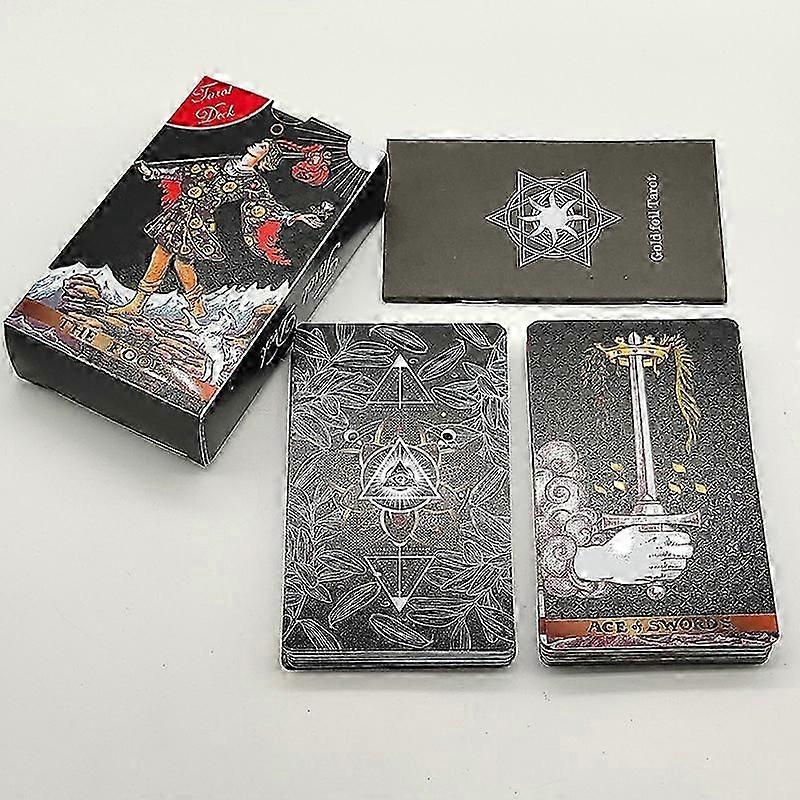 Without Gold Waterproof Plastic Tarot Cards With Manual Pvc Board Game Astrologic Oracle Deck For Beginners