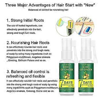 Ginger Hair Growth Germinal Oil, 7 Days Ginger Germinal Serum, 30ml Ginger Hair Growth Serum For Nourishing Hair Roots
