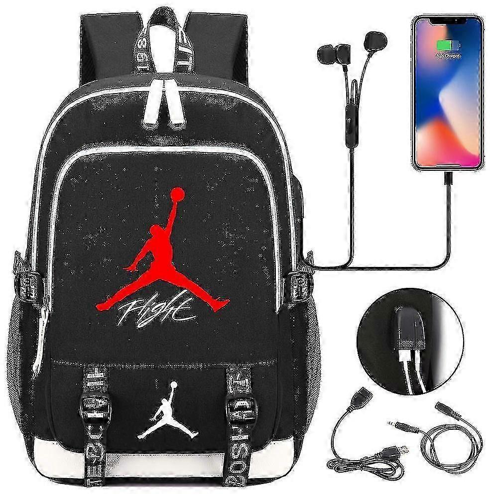 NBA A Ir Jor Dan No. 23 バックパック ティーン 男の子 中学生 トレンド 大容量 ランドセル スポーツ バスケットボール バックパック-r