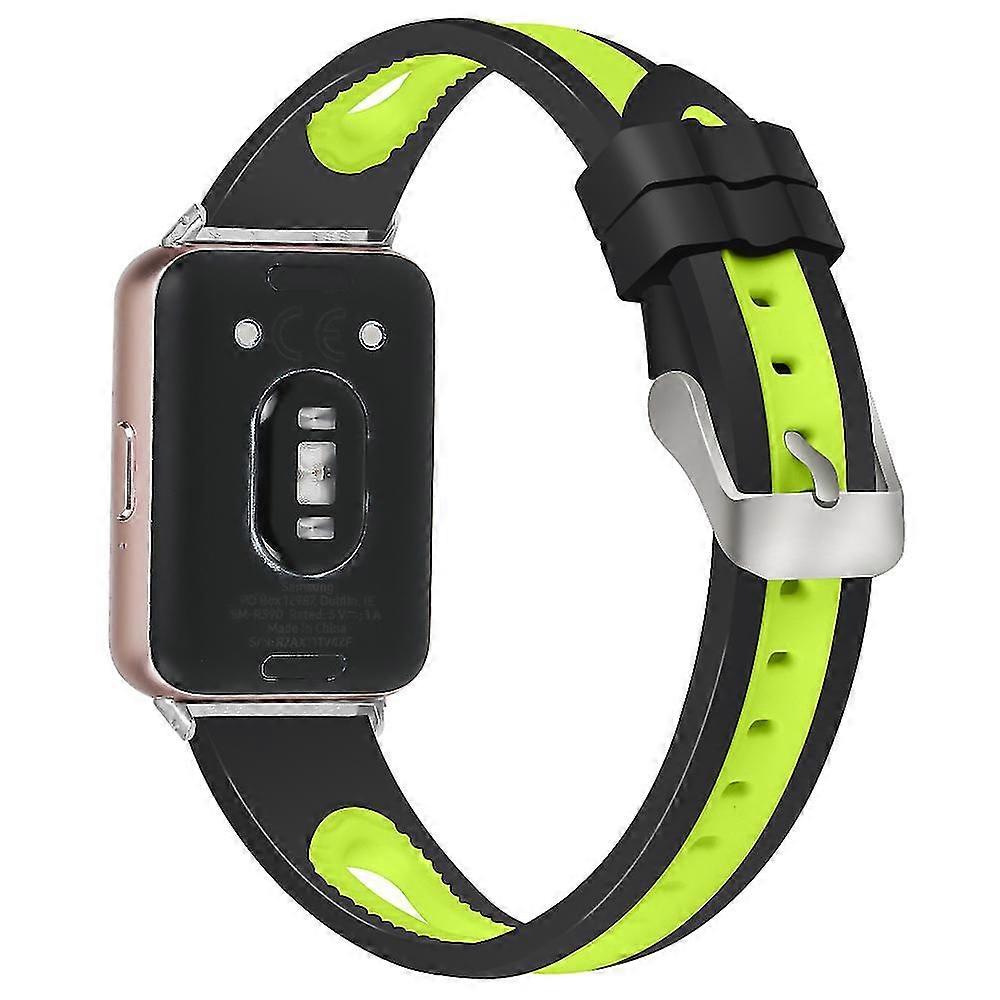 SM-R390 متوافق مع Samsung Galaxy Fit3 سيليكون ووتش الفرقة قابل للتعديل مزدوج اللون حزام المعصم