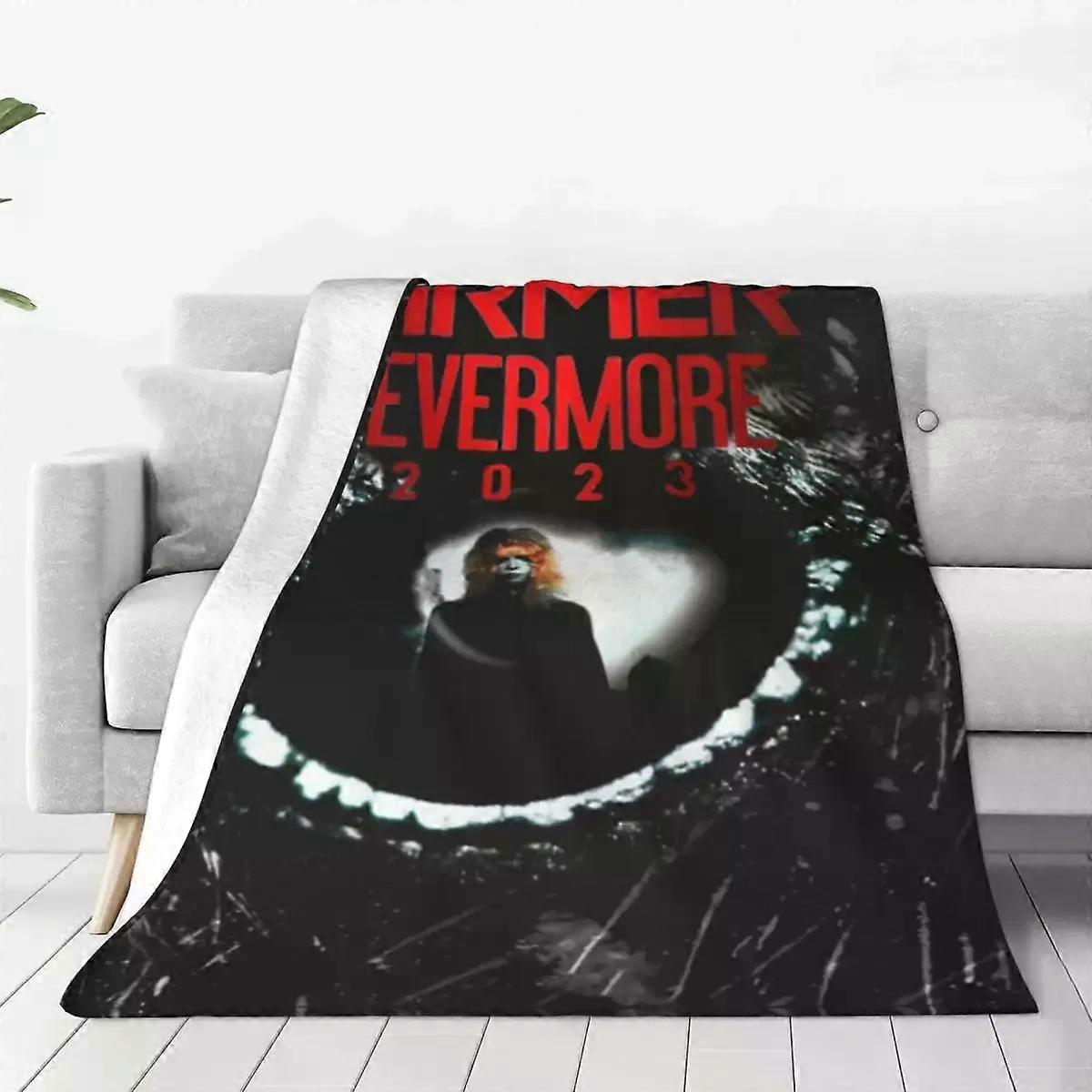 Mylene Farmer Nevermore Super Soft Blankets الموسيقى حفلة موسيقية عيد الميلاد هدية السفر رمي بطانية الفانيلا غطاء سرير أريكة