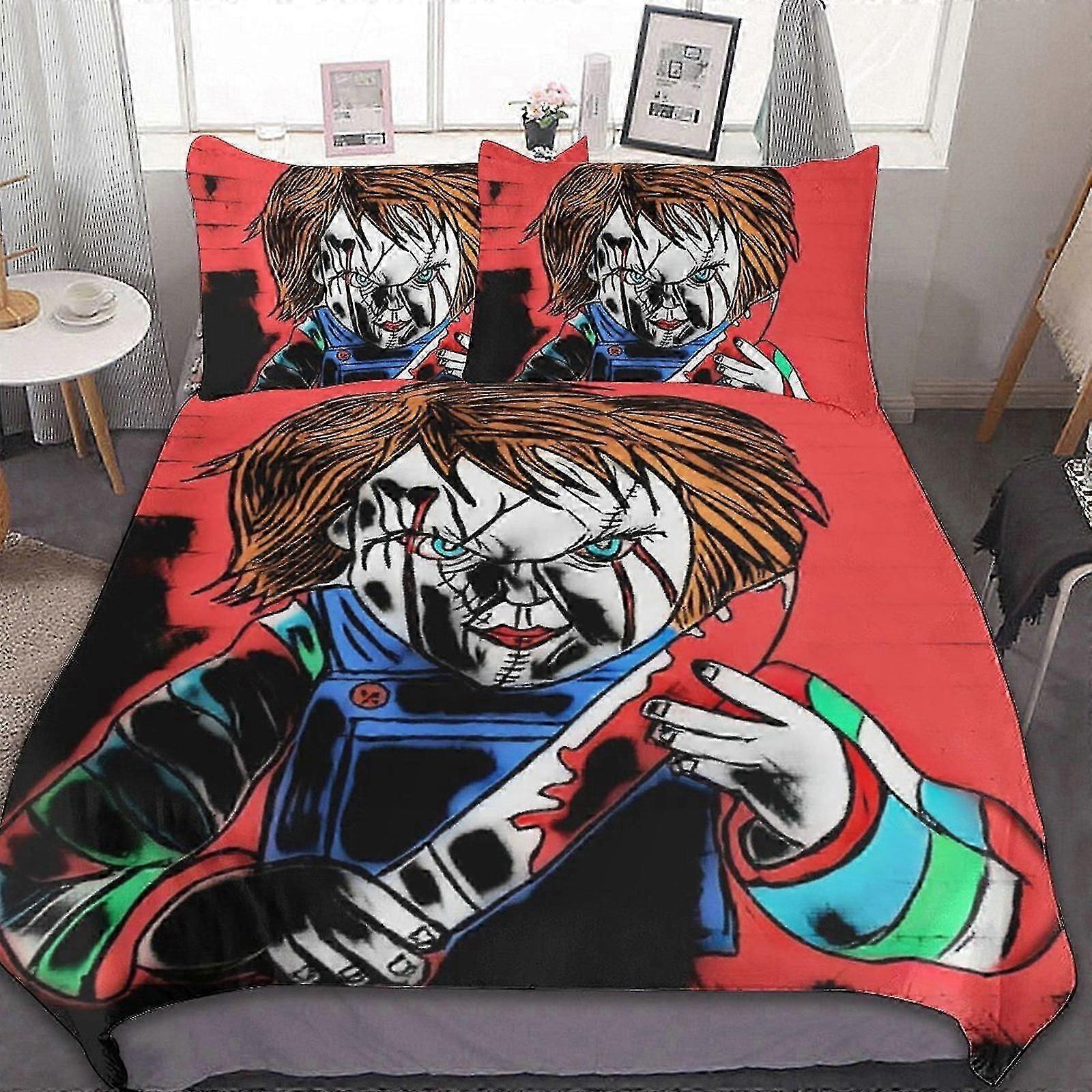 b612 Lençóis Cor Semente De Chucky Conjunto de Cama de 3 Peças 1 Capa de Colcha e 2 Fronhas Lençóis gb612