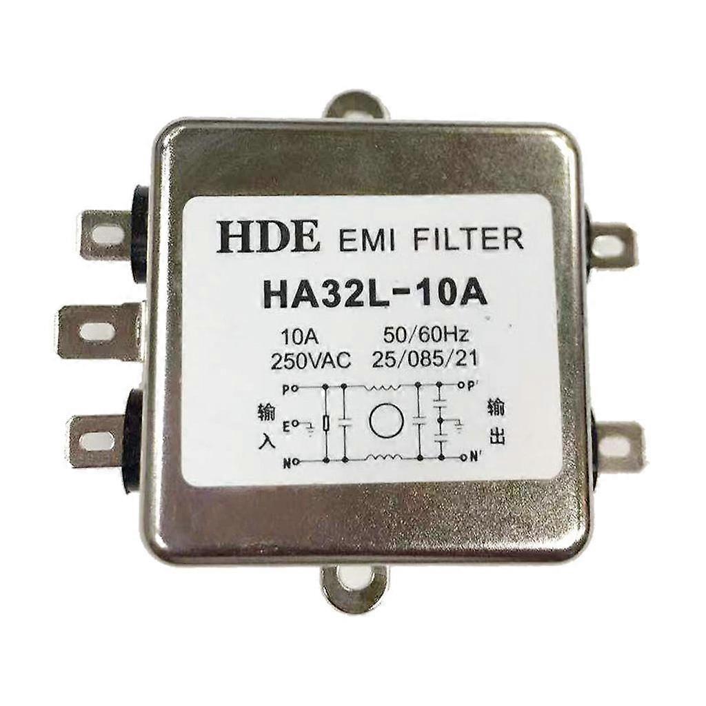 Single Phase EMI Power Filter, 10 Amp 250V 50/60Hz Anti-interference