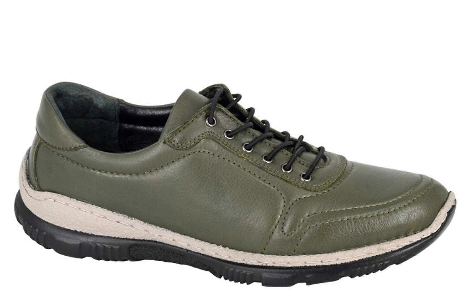 Mod Comfys Dreamer Flexi Leather Shoes Green