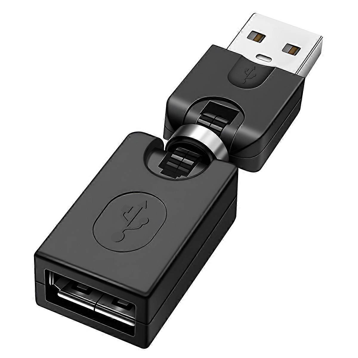 USB2.0 360Degree Rotation Extension Adapter(Black)