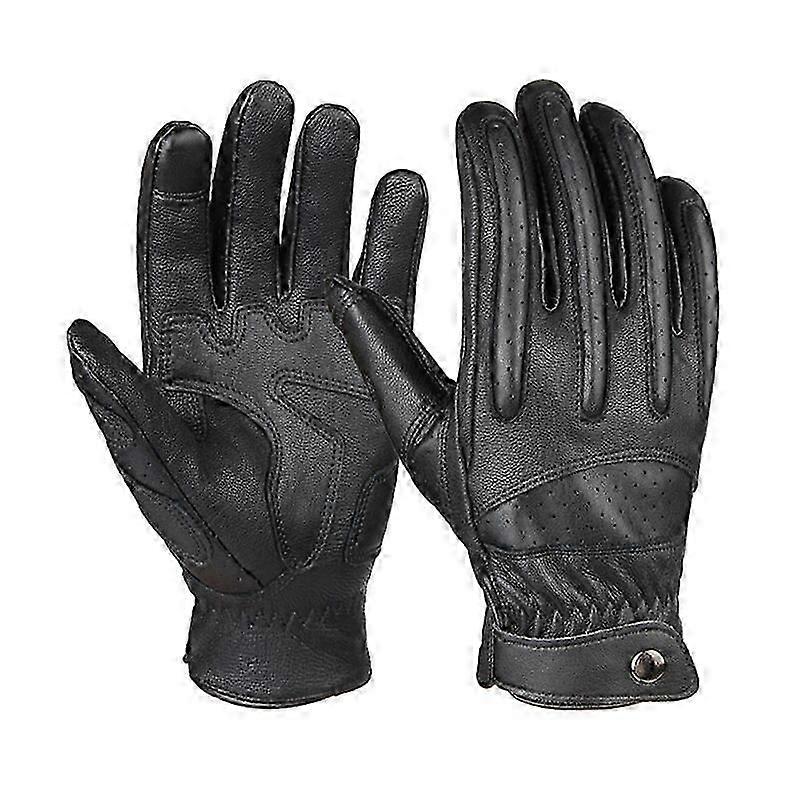 オートバイの手袋タッチスクリーンオートバイの手袋指の通気性滑り止めモトクロスガンテスバイカーグローブオートバイの手袋Mブラック