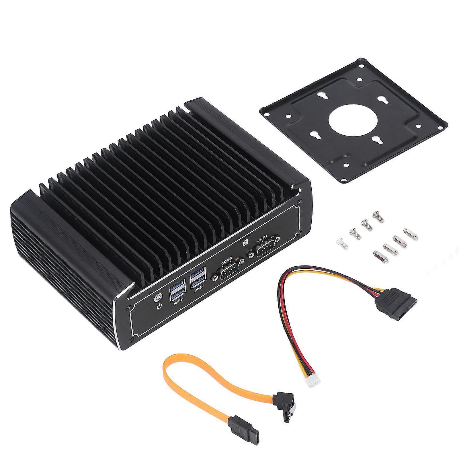Ingebouwde industriële computer met 3G 4G WIFI SIM-kaartsleuf, 100-240V EU-stekker, behuizing van aluminiumlegering zonder ventilator