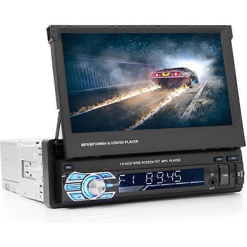 FORNORM Bluetooth GPS Car Radio 7 Polegadas Touch Screen MP5 Player Display Preto