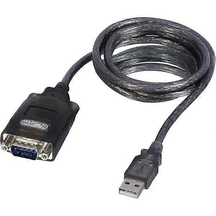USB Converter - LINDY - RS232 - Port Retention - Serial Adapter - Black