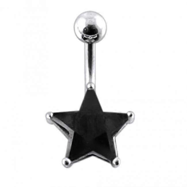 Jewelled Star Non-moving Belly Ring