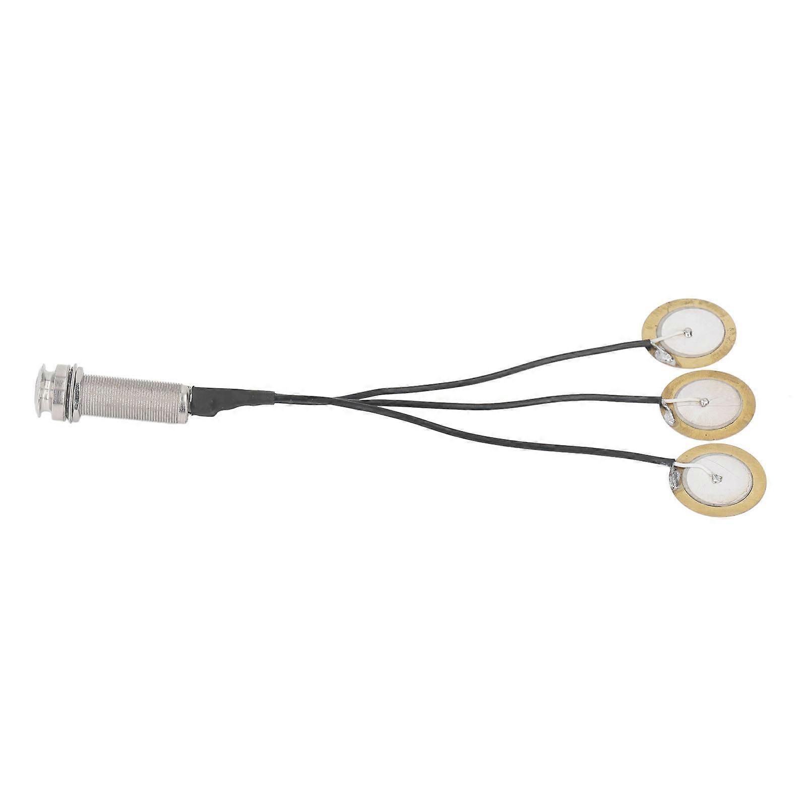 Omvandlare Pickup Instrument Passiv Piezo Akustisk Pickup Självhäftande Pickup för Folk Gitarr Ukulele Banjo Mandolin 