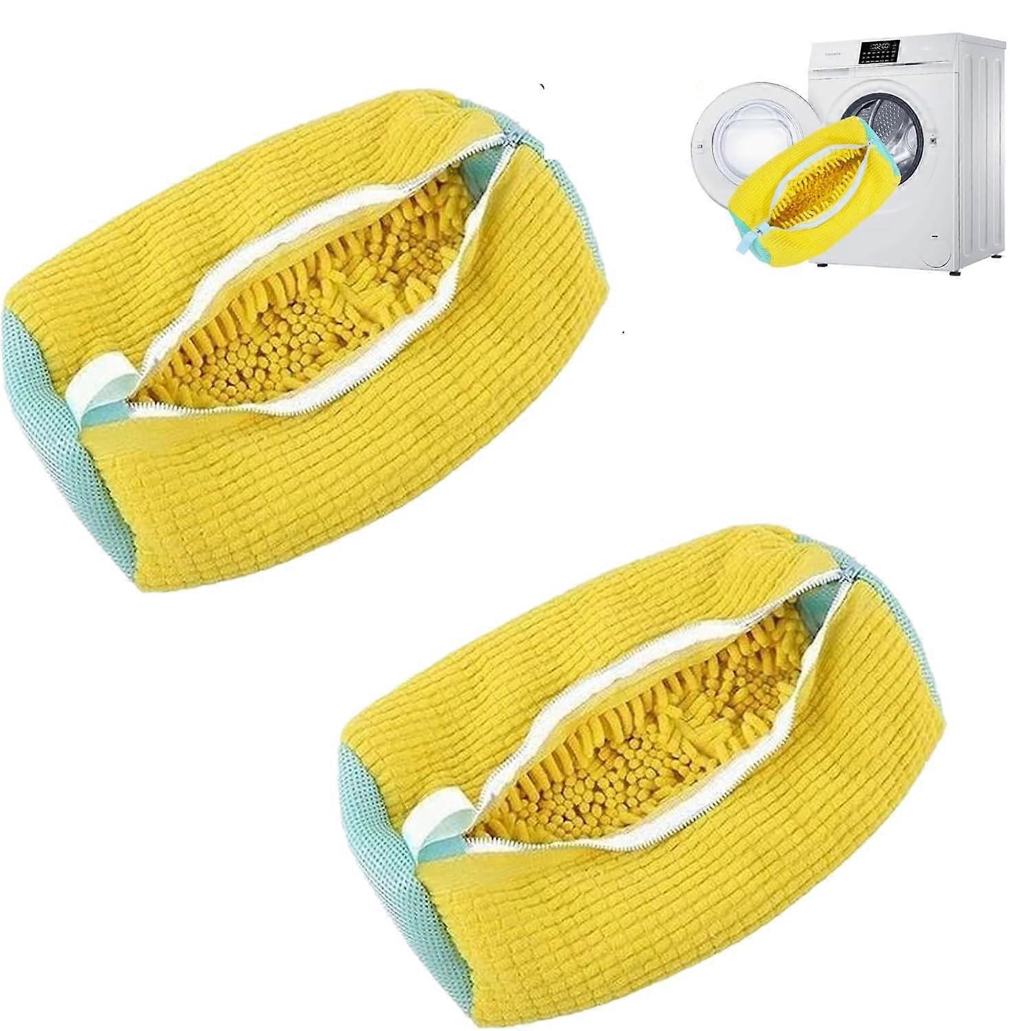 Reusable Shoe Laundry Bags for Washing Machine and Dryer, 2 Pcs Durable Mesh, Fits All Shoe Sizes and Styles