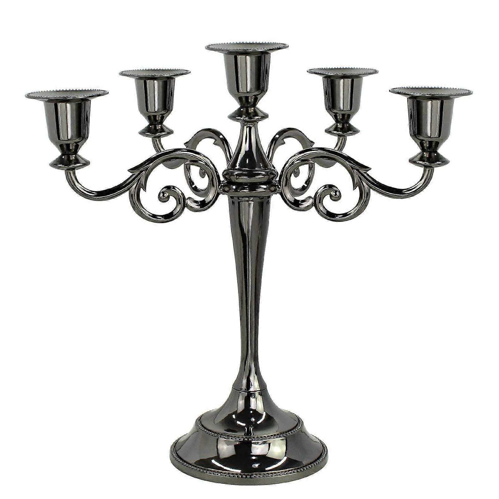 Black Candelabra for Home Wedding Event 10.1 Inch Tall