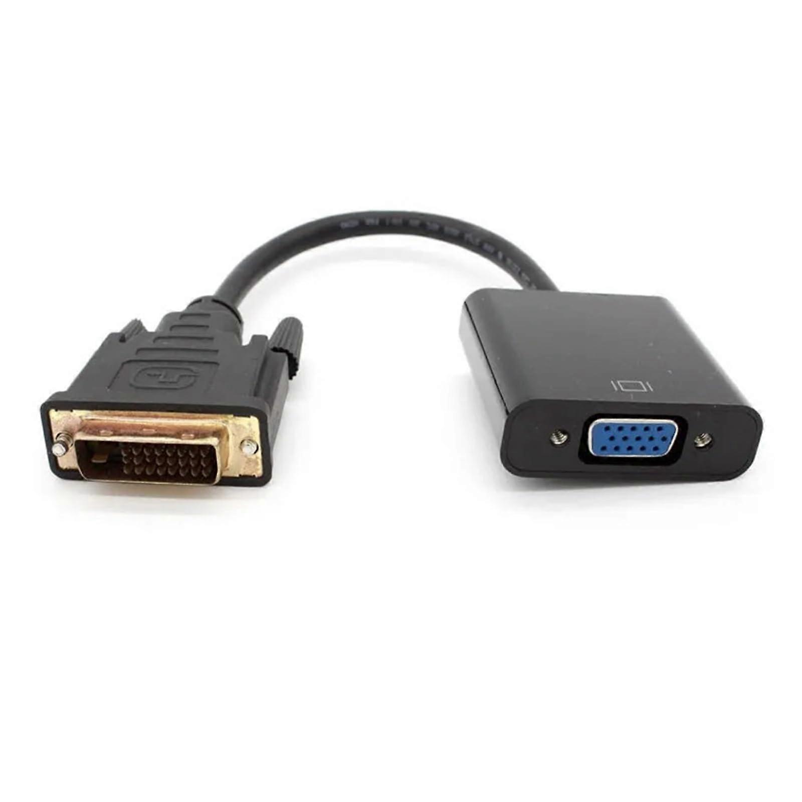Full HD 1080P DVI-D DVI to Adapter Video Cable Converter 24+1 25Pin to 15Pin Cable Converter Compatible with The PC Computer Monitor