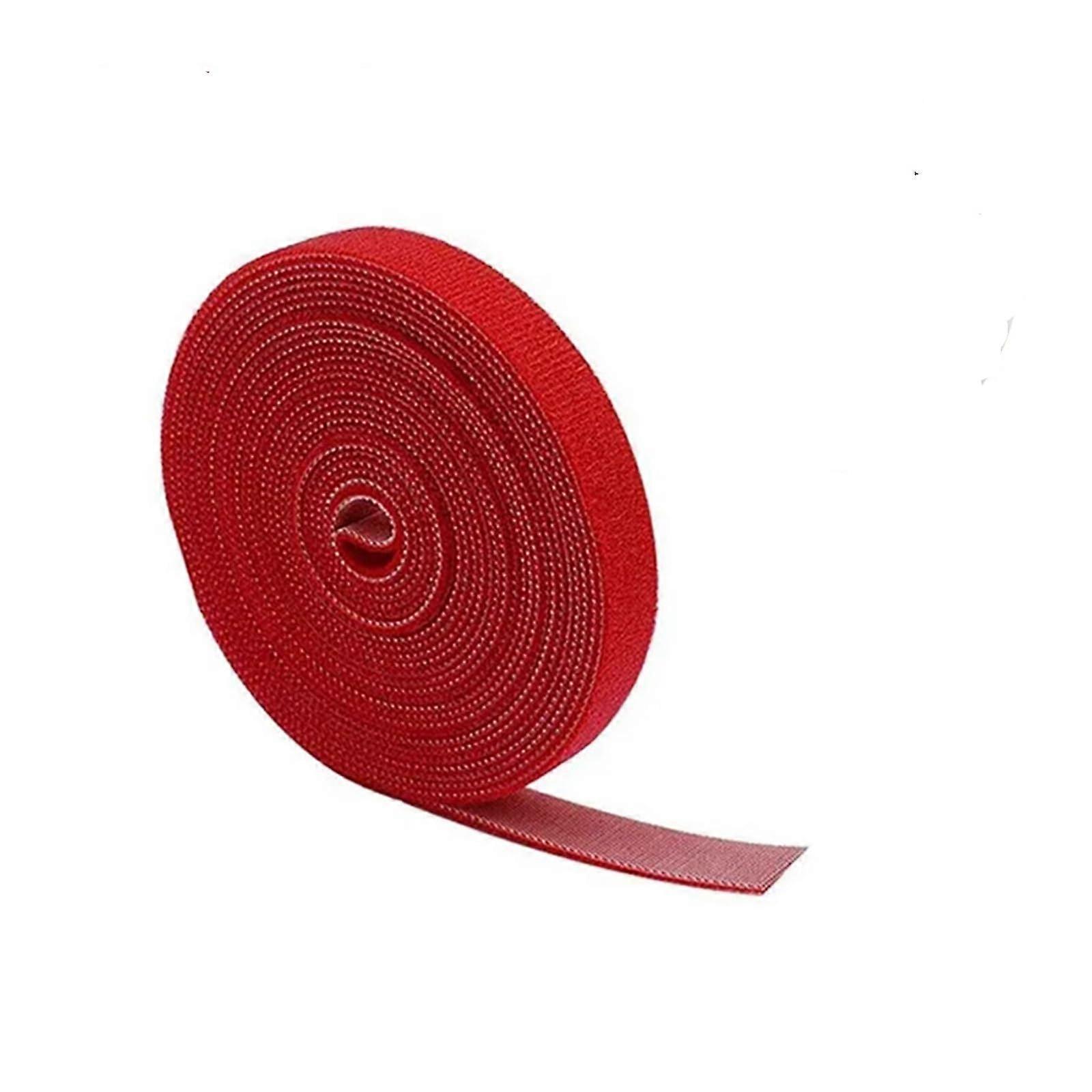 Nylon Plant Ties 5 Pcs Reusable Self Plant Fastener Loops for Grape Vines and Tomato Support - Red Gardening Supplies