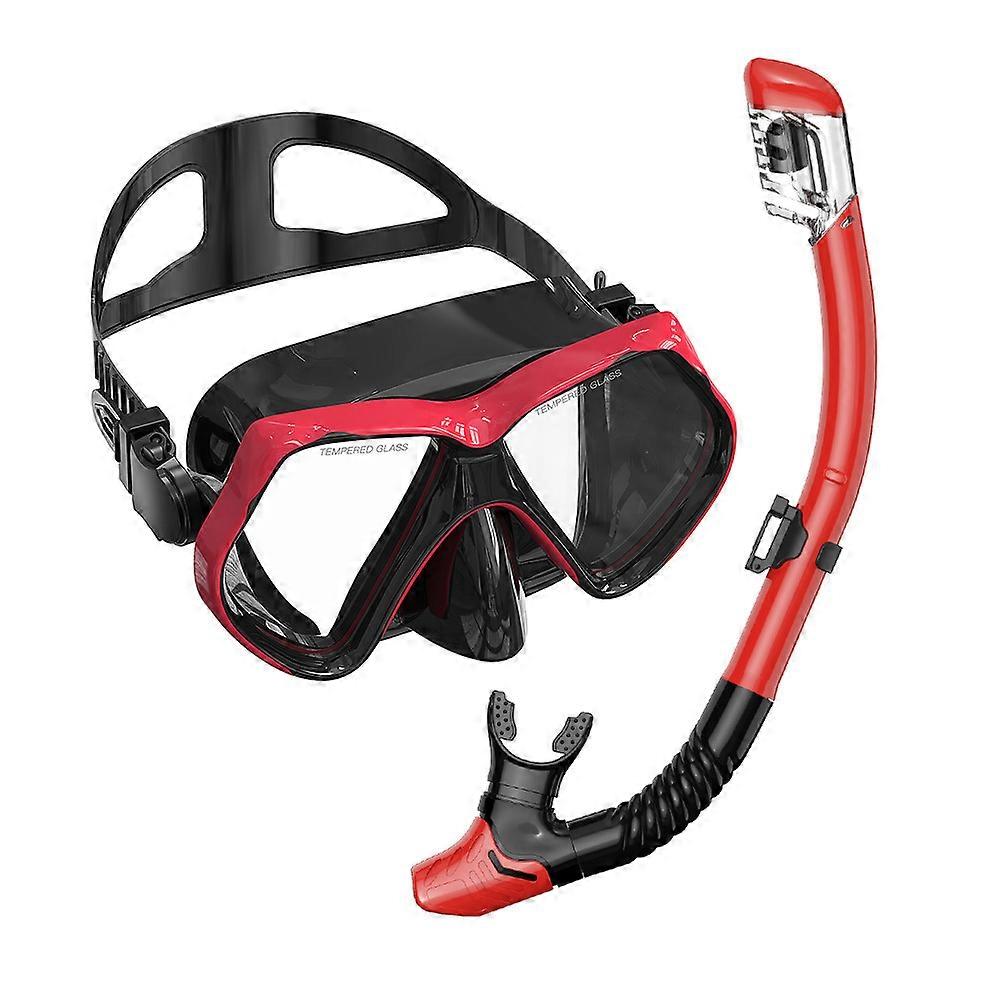 Snorkel Set for Adults, Dry Top Anti-Leak Snorkel Mask with Anti-Fog Technology, Adjustable Fit for Men and Women