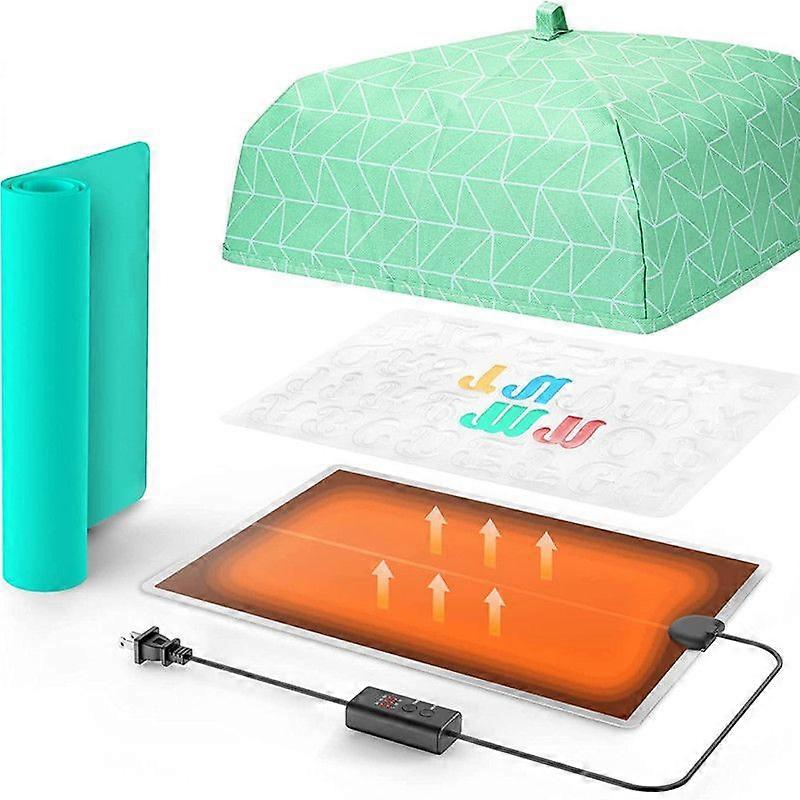 LET'S RESIN Resin Heating Mat, Fast Curing Machine for Resin, with Silicone Mat, Lightweight Quick Resin Dryer Mat, Easy to Use, Resin Supplies for Ep