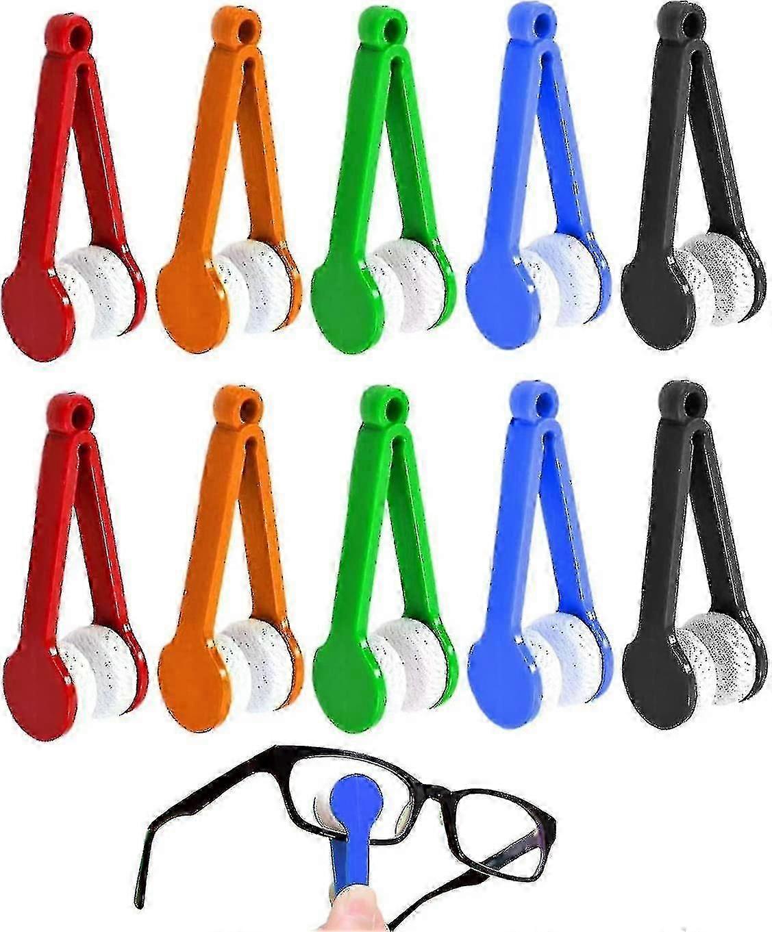 Brillengläser Reiniger Mikrofaser Reinigungsbürste (zufällige Farbe) 10 StückP2025042500140