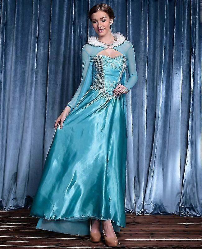 大人のためのプリンセスエルサドレスハロウィンコスプレカーニバルコスチューム-2025-ss