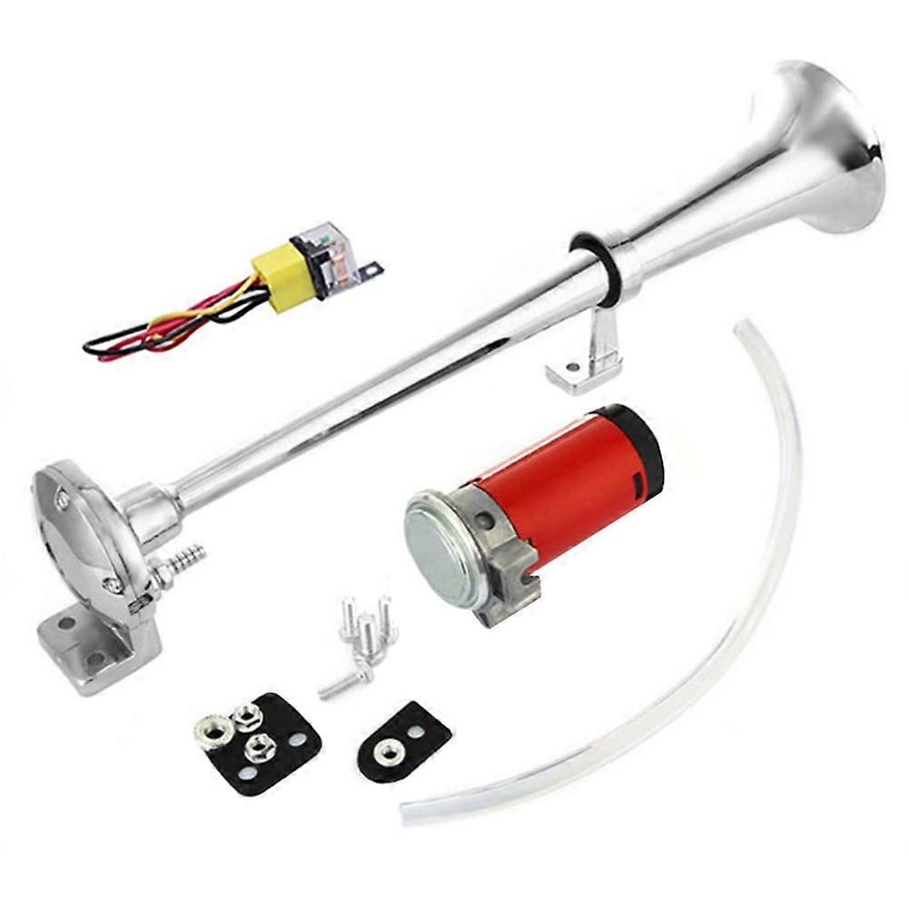 12V Train Horn with Air Compressor Loud Single Trumpet for Truck Train Boat