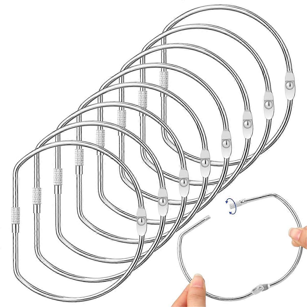 8 Pcs 4 Polegadas Folhas Soltas Fichário Livro Anéis