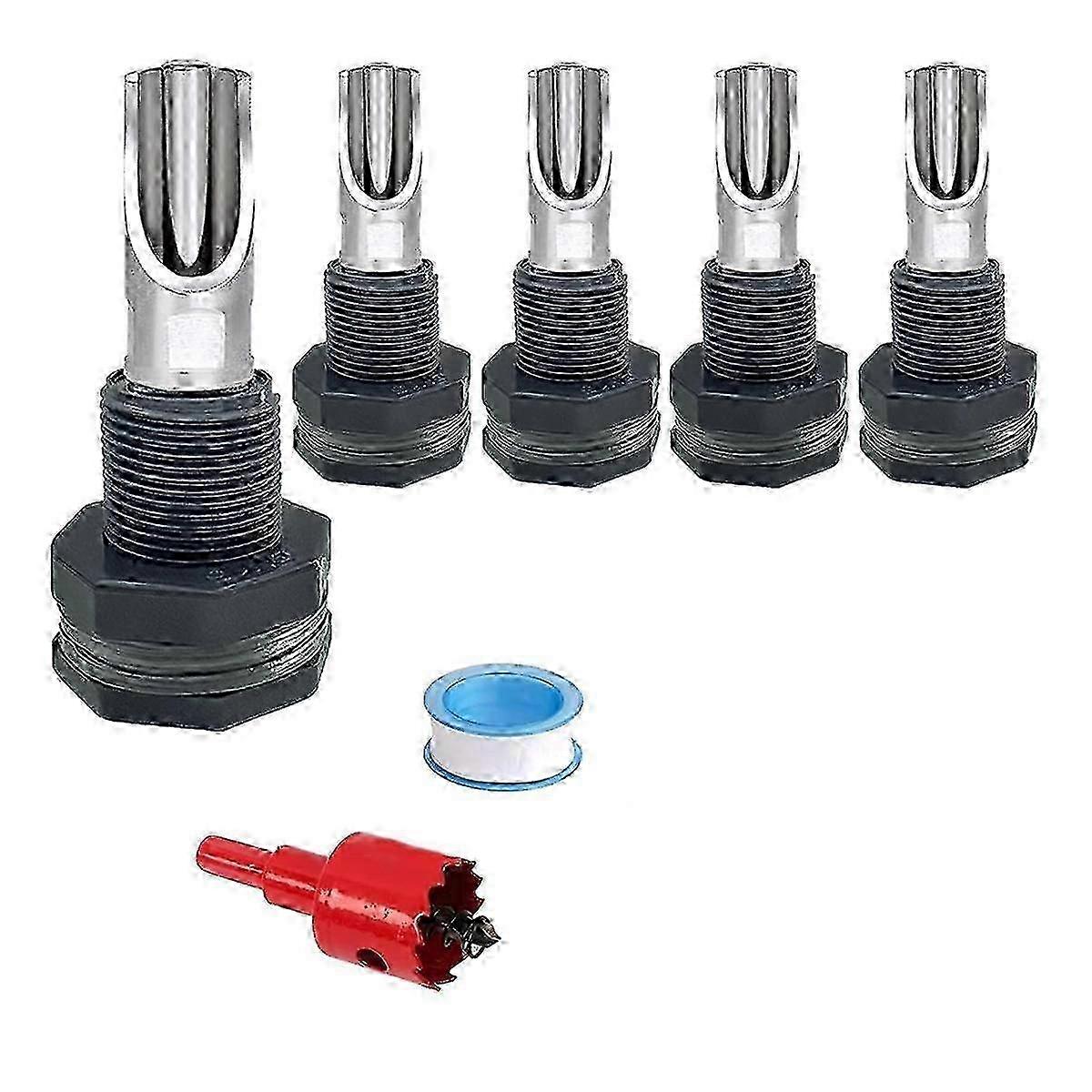 5PCS Pig Tränke Nippel Trinker für Fass, Edelstahl Pig Tränke System