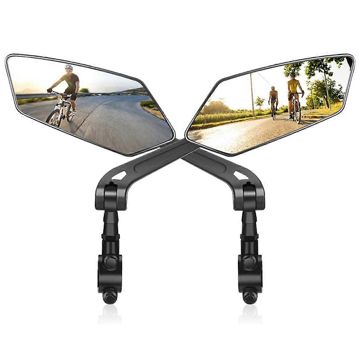 Bicycle Rearview Mirror, Adjustable Rotating Handlebar Mirror, Suitable for Mountain Bikes, Electri