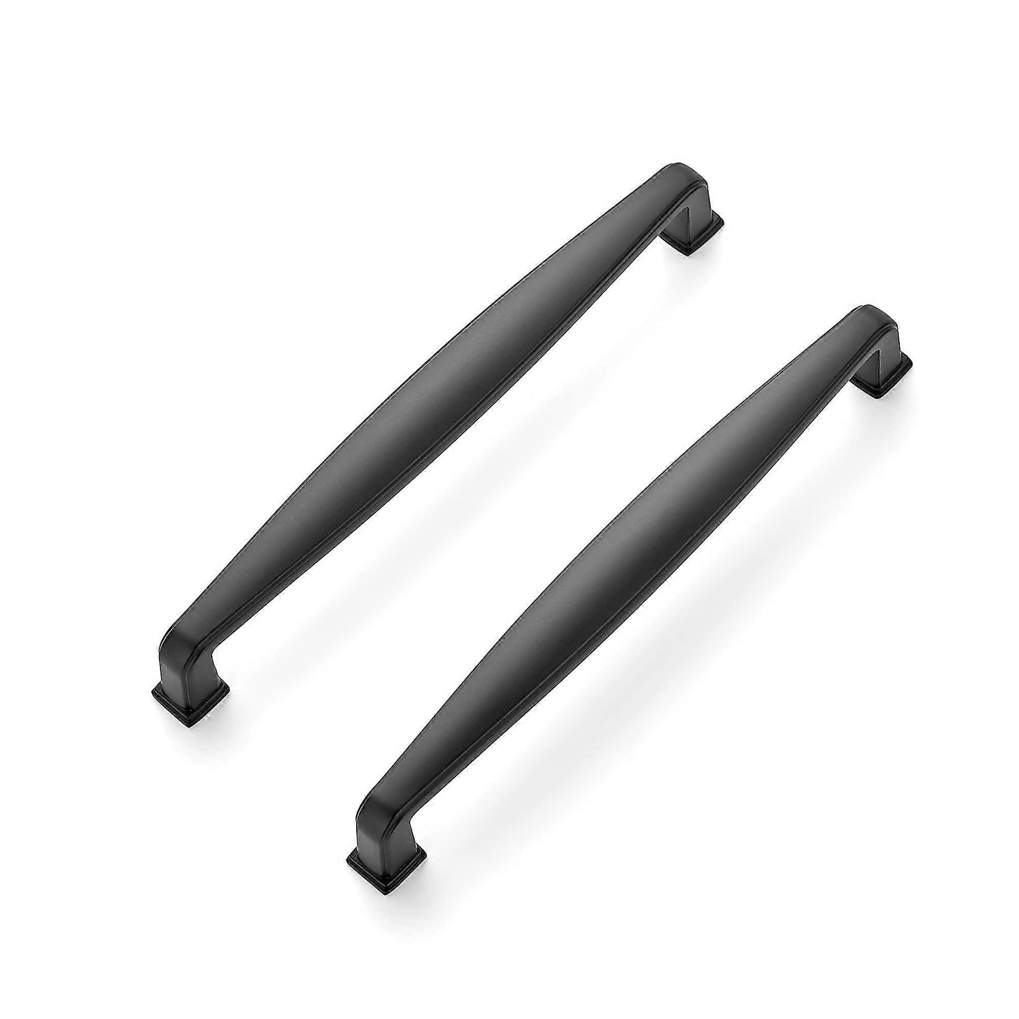 10 Pack Solid 6-1/4 Inch Cabinet Handles Matte Black Pulls for Kitchen Drawers, Cabinets, Cupboards - Hardware Handles