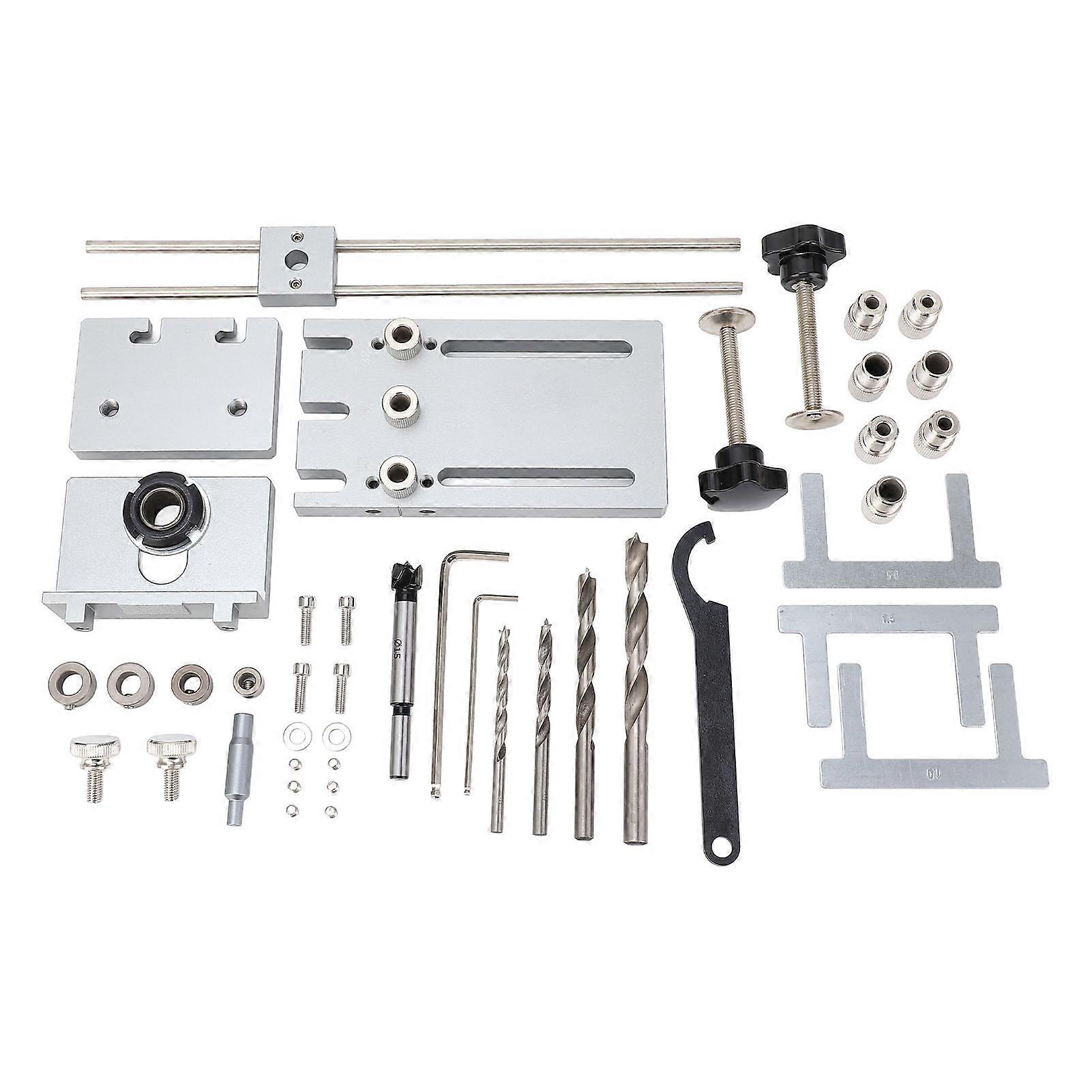 Dowel Jig 5 6 8 10mm Sleeves Adjustable Quick Release Self Centering Drill Locator Kit for Woodworking
