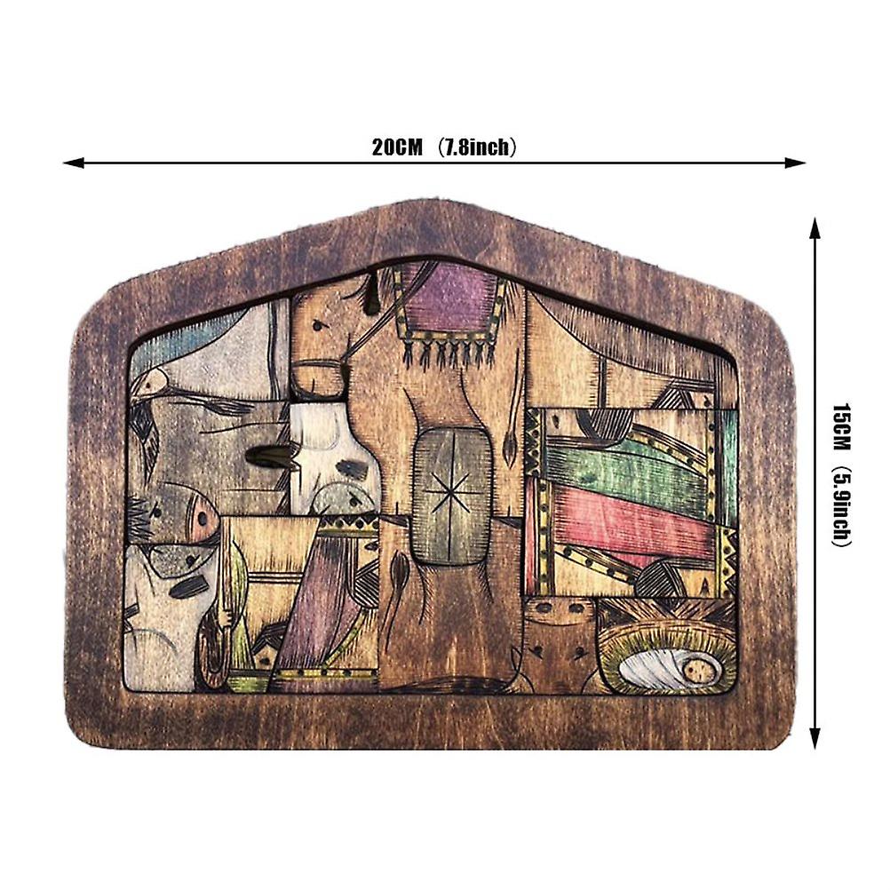 Wooden Jesus Puzzles Nativity Set Nativity Puzzle Puzzle Game Kids Desk Figurine