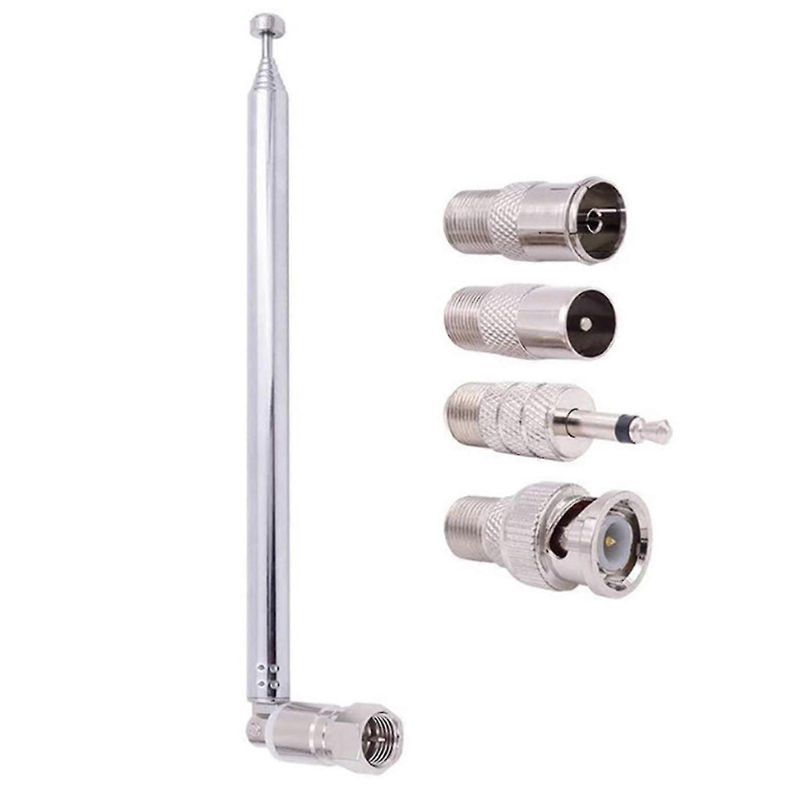 5pcs Antenna 75 Ohm Telescopic Radio Antenna F Type Male Plug Connector Adapter
