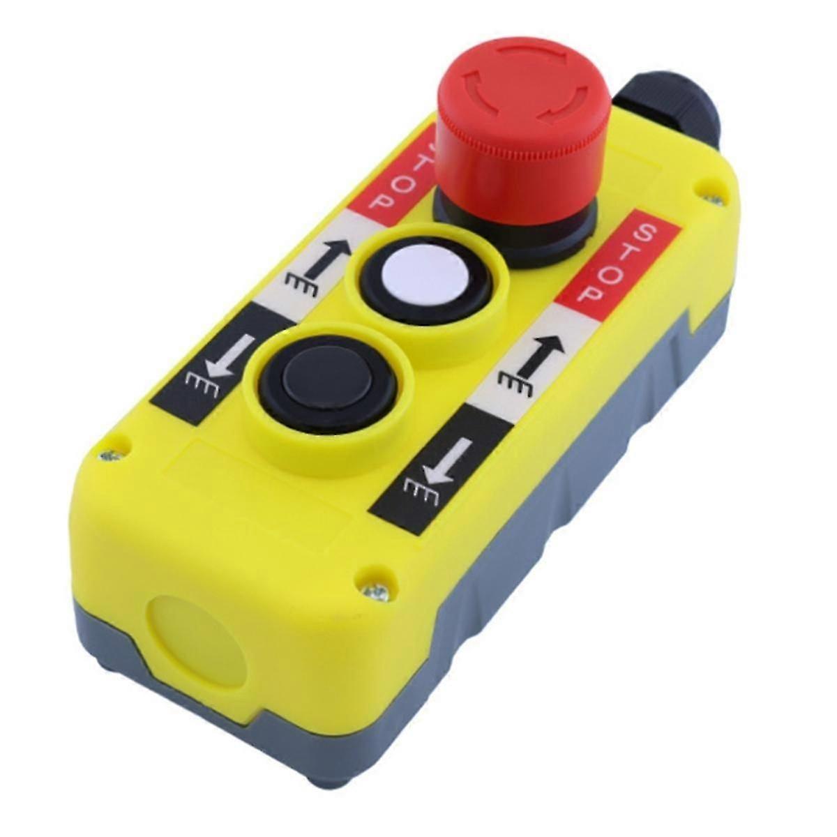 Electric Crane Remote Control Push Button Emergency Stop Switch Rainproof UP Down Hoist Switch Wear
